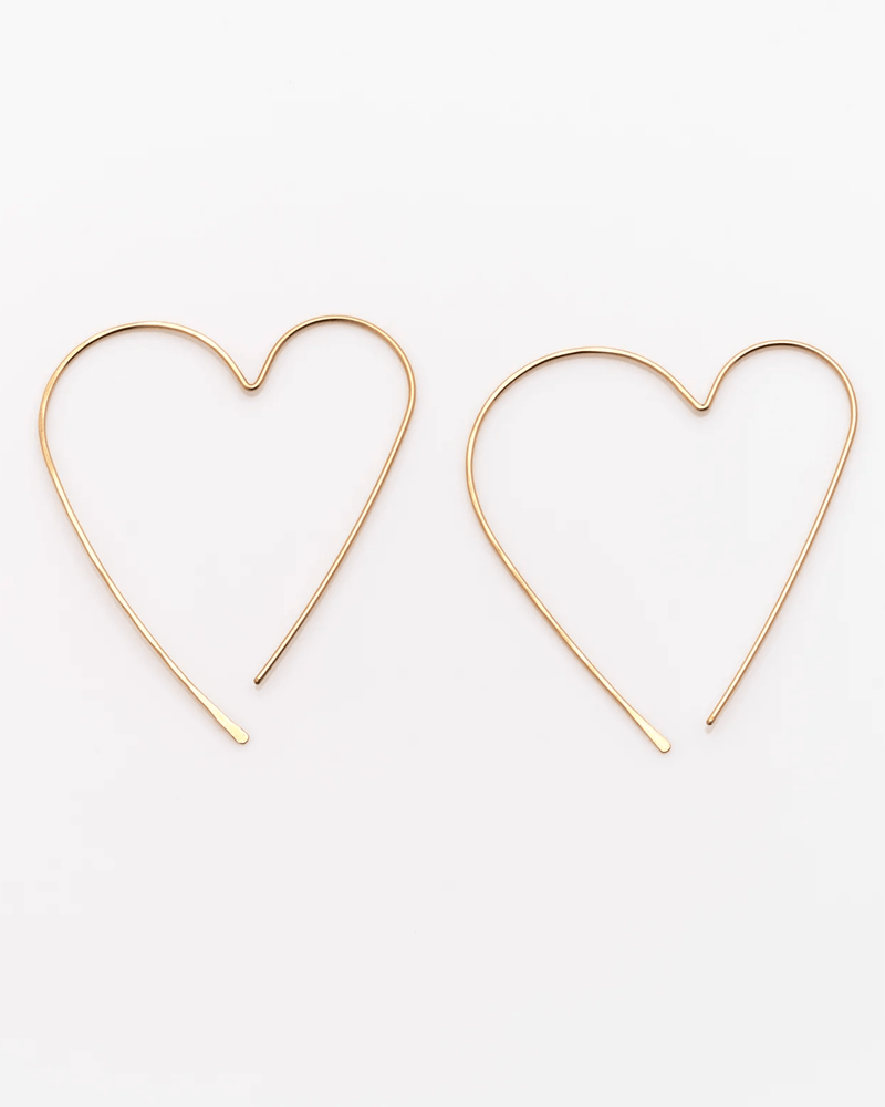 Nashelle Jewelry Lucky Heart Earrings in 14k Gold Fill