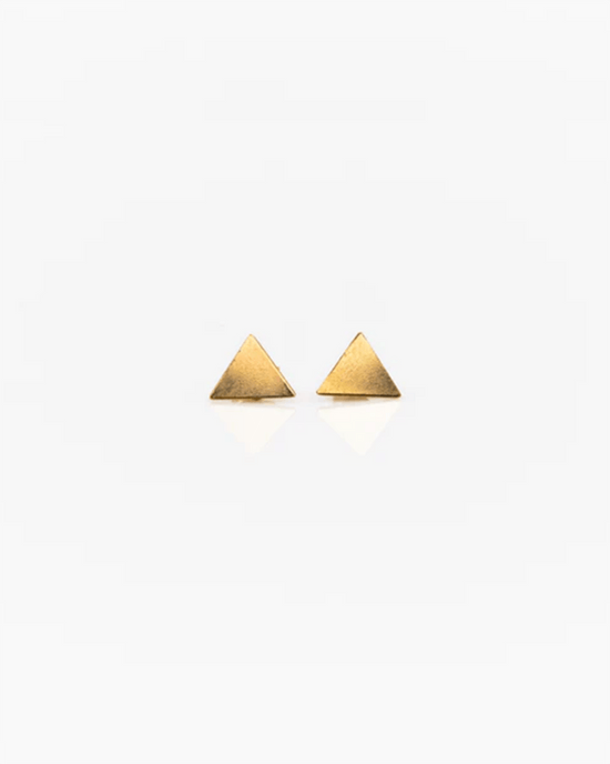 Nashelle Lucky Mini Triangle Posts in Gold 