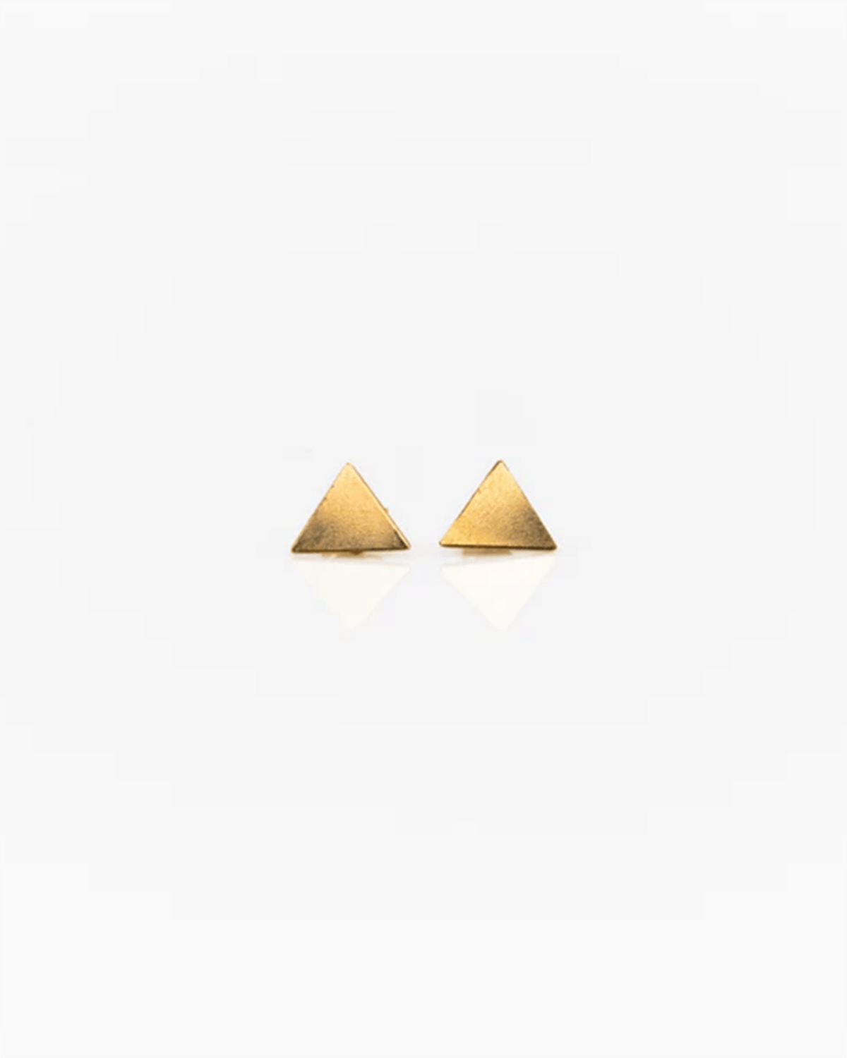 Nashelle Jewelry Gold / O/S Lucky Mini Triangle Posts in Gold
