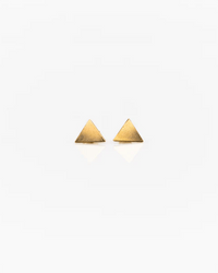 Nashelle Jewelry Gold / O/S Lucky Mini Triangle Posts in Gold