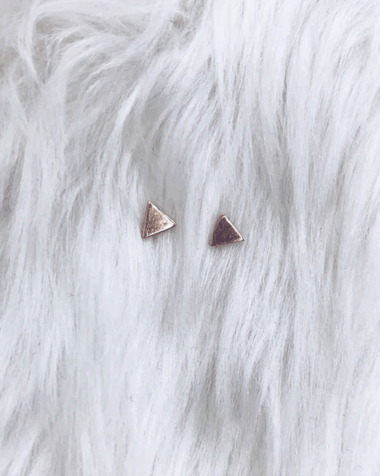 Nashelle Lucky Mini Triangle Posts in Silver 