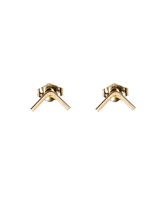 Nashelle Lucky Mini V Posts in Gold 