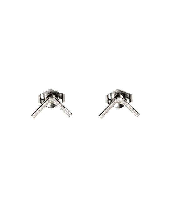 Nashelle Lucky Mini V Posts in Silver 