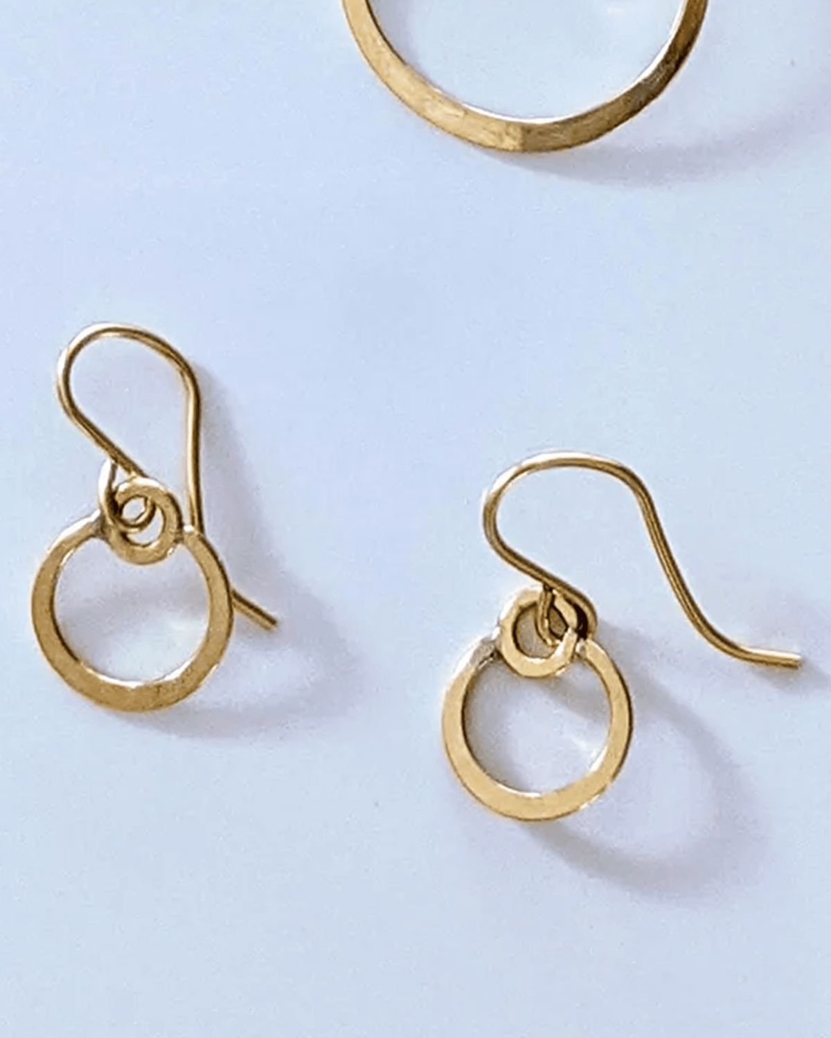 Nashelle Jewelry 14K Gold Fill Muse Circle Earrings, Small in Gold