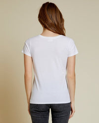 Nation LTD Blair Ultra Deep V in White 
