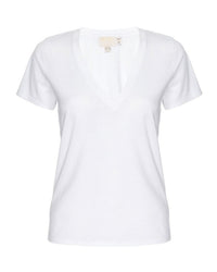 Nation LTD Blair Ultra Deep V in White 