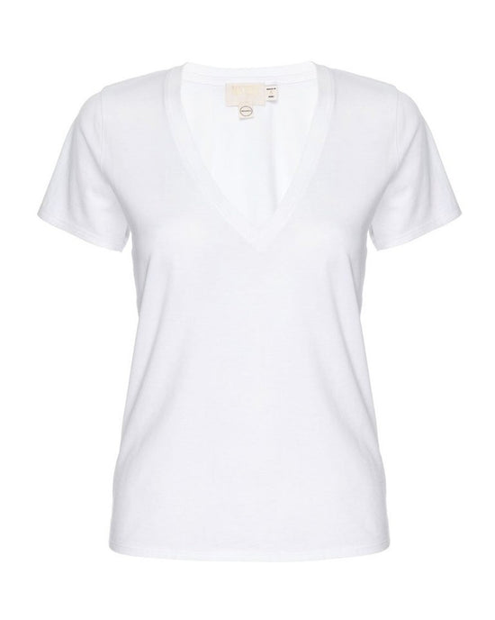 Nation LTD Blair Ultra Deep V in White 