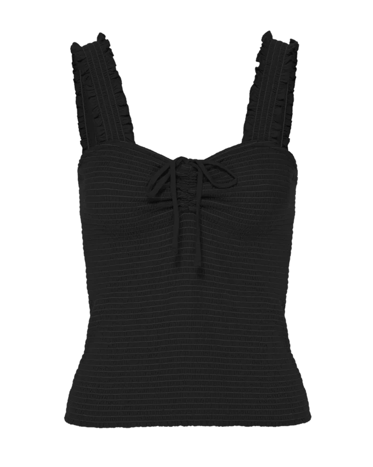 Nation LTD Clothing Eloise Smocked Chemise in Jet Black