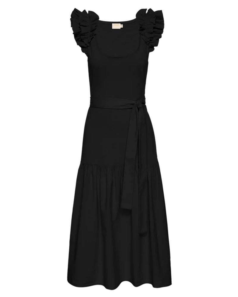 Nation LTD Clothing Everleigh Frilly Dress in Jet Black