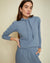 Nation Ltd Clothing Jeannie Bold Shoulder Hoodie in Vintage Blue