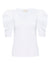 Nation Ltd Clothing Jillian Bold Shoulder V Neck in White