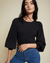 Nation LTD Clothing Katrina Puff Sleeve Tee in Jet Black