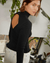 Nation LTD Clothing Yael Open Back Turtleneck in Black
