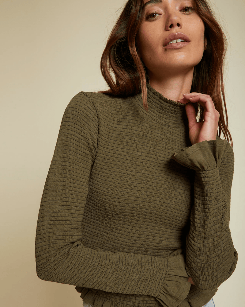 Nation LTD Clothing Yael Open Back Turtleneck in Ozark