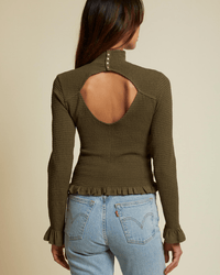 Nation LTD Clothing Yael Open Back Turtleneck in Ozark