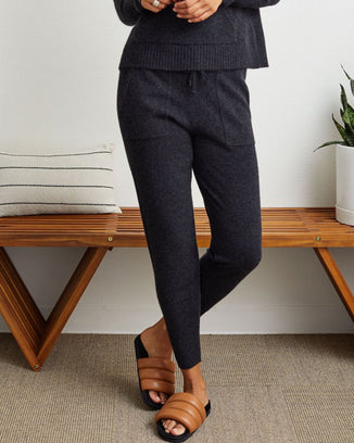 Not Monday Clothing Brooklyn Cashmere Sweatpants in Charcoal