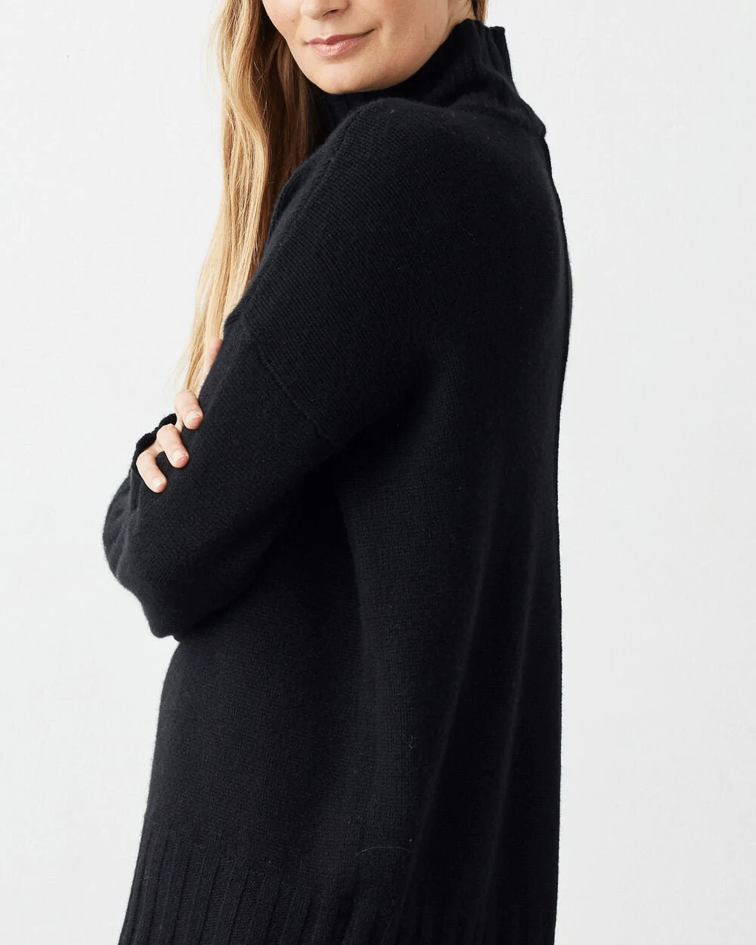 Not Monday Elsie Cashmere Turtlneck in Black- Bliss Boutiques