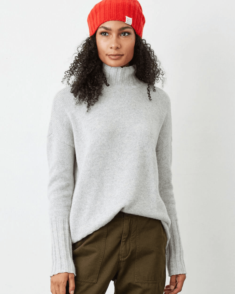 Not Monday Clothing Elsie Cashmere Turtlneck in Grey