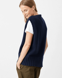 Not Monday Clothing Hannah Cashmere Vest in Navy