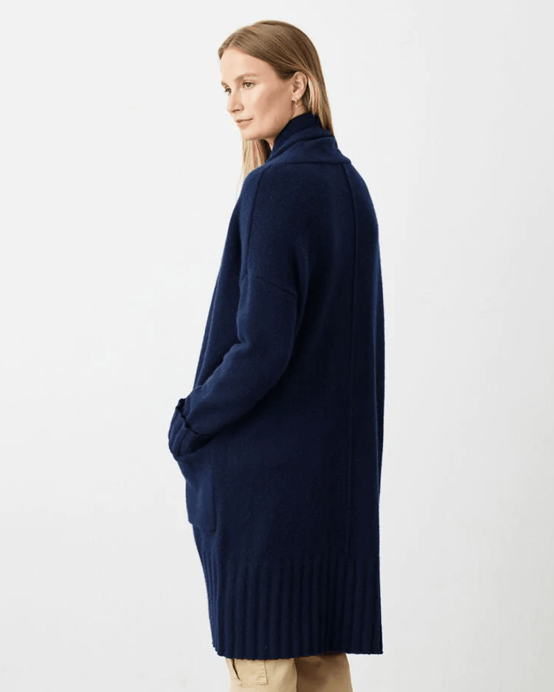 Not Monday Clothing Marlowe Cashmere Cardigan in Navy