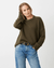 Not Monday Clothing Mila Cashmere Crewneck in Army