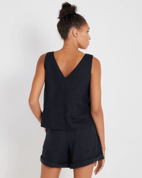 Not Monday Clothing Palmer Linen Short in Black