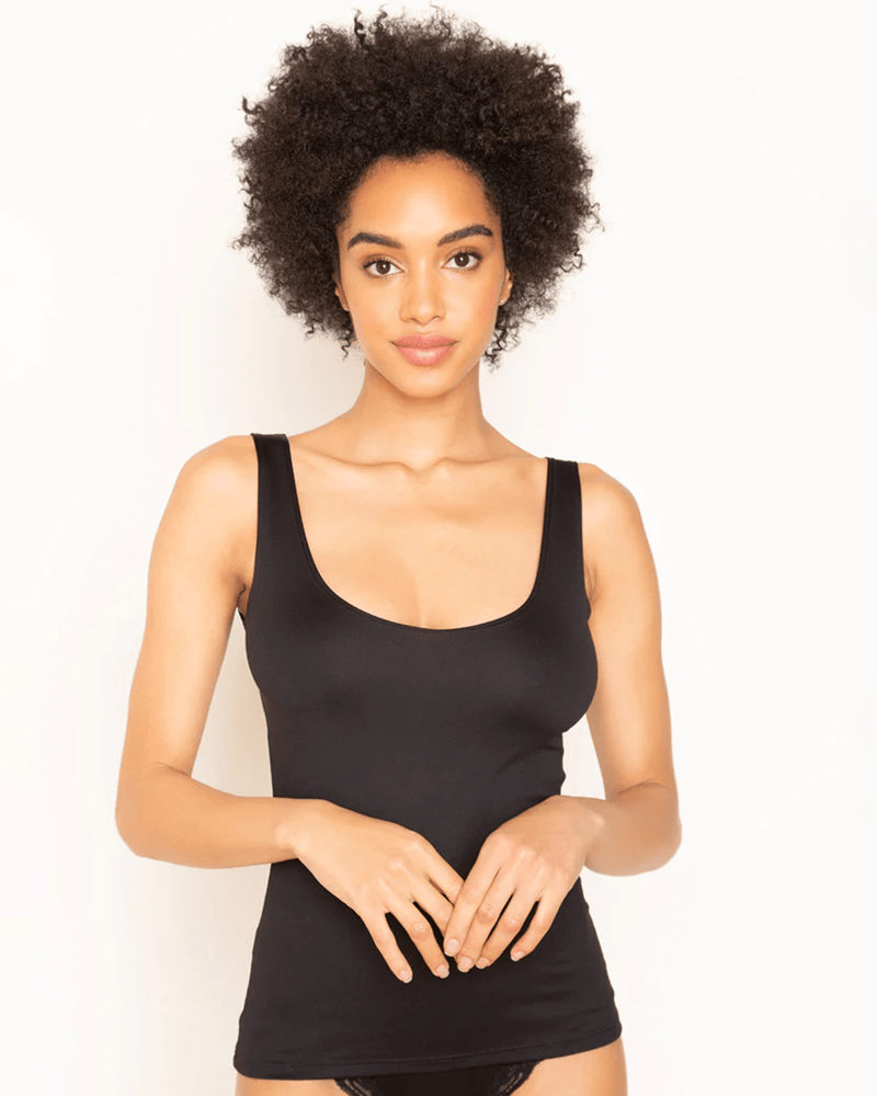 Only Hearts Clothing Del Low Back Tank in Black