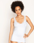 Only Hearts Clothing Del w/ Lace Deep V Tank in White