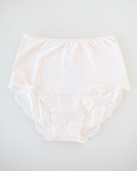 Only Hearts Lingerie Del w/ Lace High Cut Brief in Cream