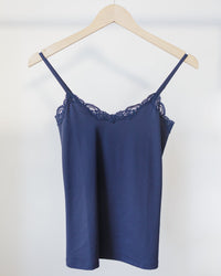Only Hearts Del w/ Lace V Cami in Navy 