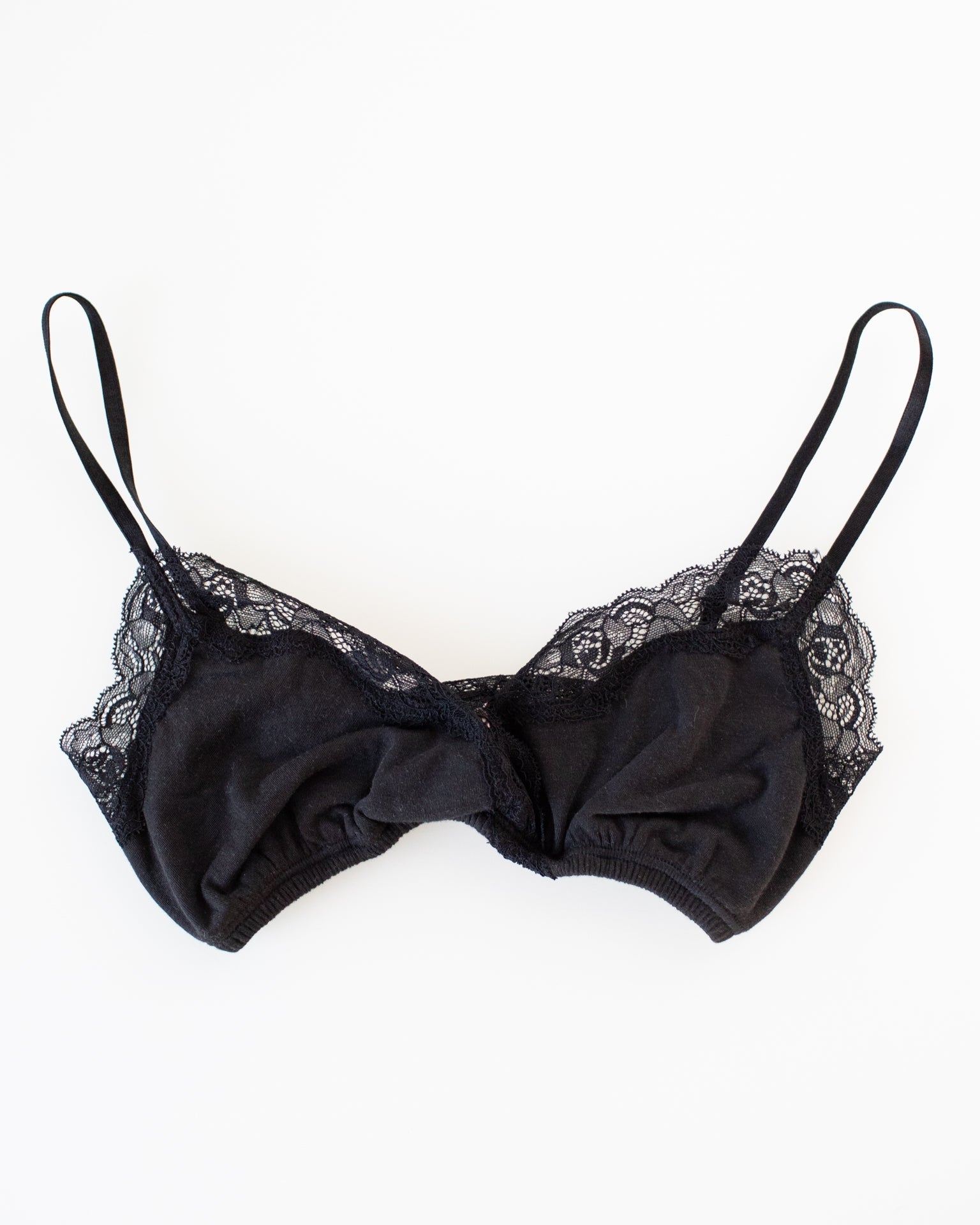 Only Hearts Organic Cotton Wrap Bralette in Black- Bliss Boutiques