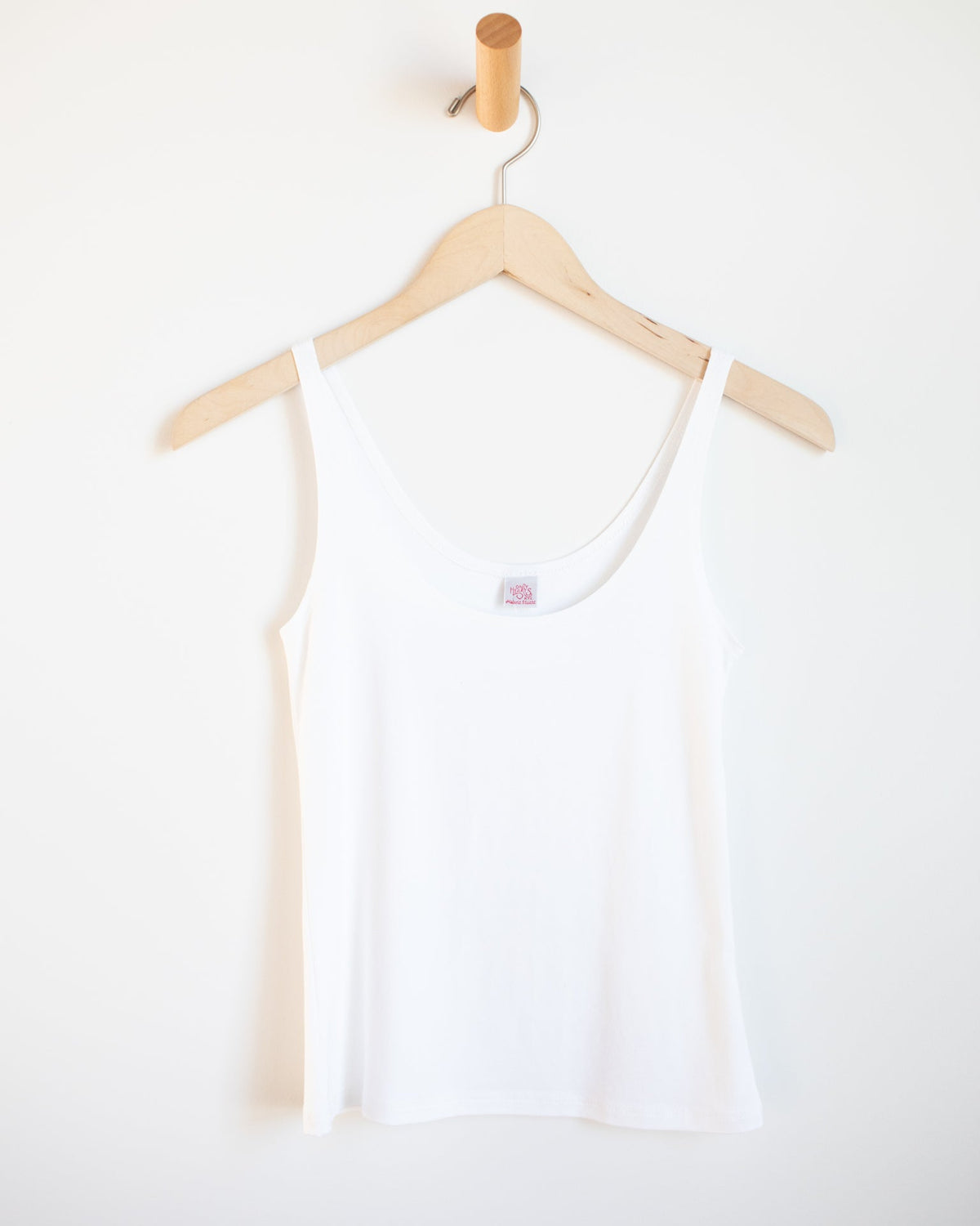 Only Hearts Clothing SF Hip Length Skinny Tank in White