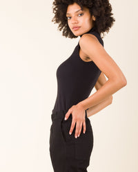 Prairie Underground Clothing Sleeveless Mockneck in Black
