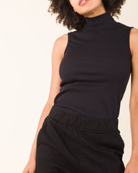 Prairie Underground Clothing Sleeveless Mockneck in Black