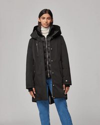 Soia & Kyo Outerwear Belina Straight Fit Mid Length Puffer in Black