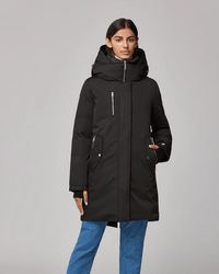 Soia & Kyo Outerwear Belina Straight Fit Mid Length Puffer in Black