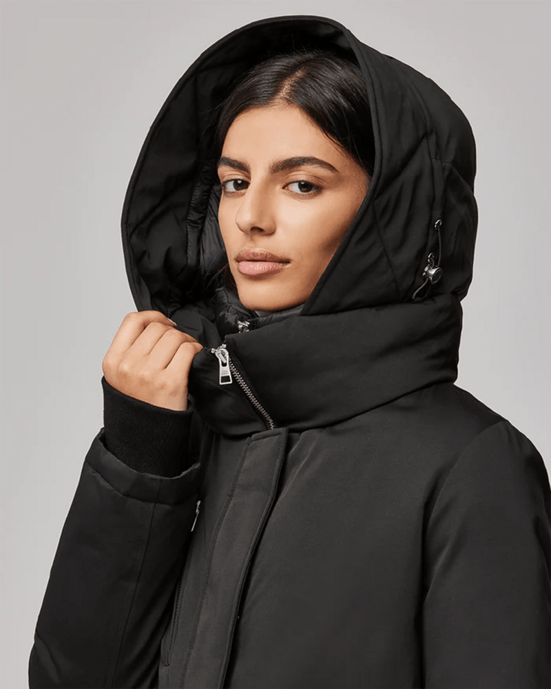 Soia & Kyo Outerwear Belina Straight Fit Mid Length Puffer in Black
