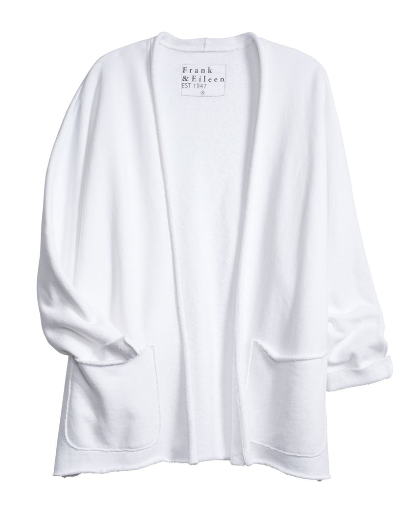 Tee Lab Clothing Beach Cardigan in White