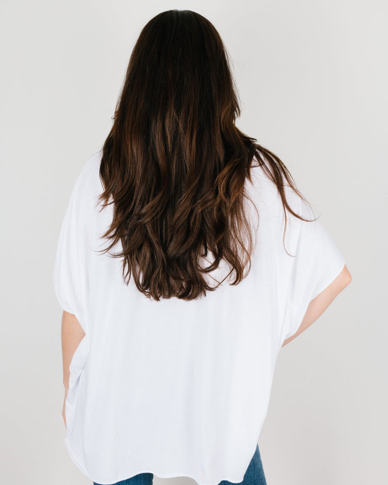 Tee Lab Clothing White / O/S Capelet Tee in White