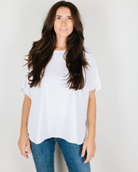 Tee Lab Clothing White / O/S Capelet Tee in White