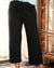 Tee Lab Clothing Cropped Wide Leg Sweatpant in Black