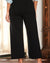 Tee Lab Clothing Cropped Wide Leg Sweatpant in Black