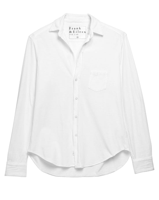 Frank & Eileen Eileen Knit Button Up in White 