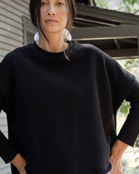 Frank & Eileen Anna Long Sleeve Capelet in Black 