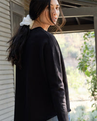 Frank & Eileen Anna Long Sleeve Capelet in Black 