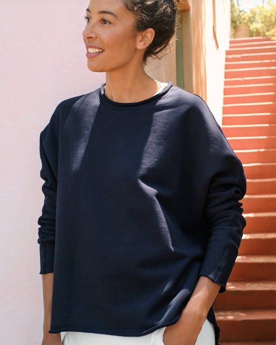 Frank & Eileen Anna Long Sleeve Capelet in British Royal Navy 