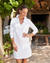 Tee Lab Clothing Long Sleeve Polo Dress in White