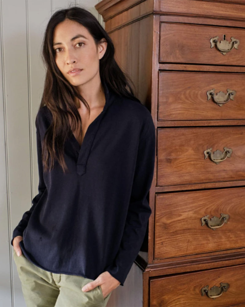 Tee Lab Clothing Popover Henley in British Royal Navy