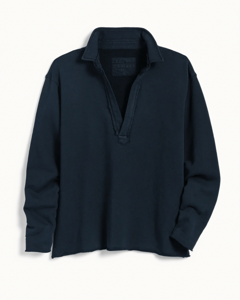 Tee Lab Clothing Popover Henley in British Royal Navy Terry