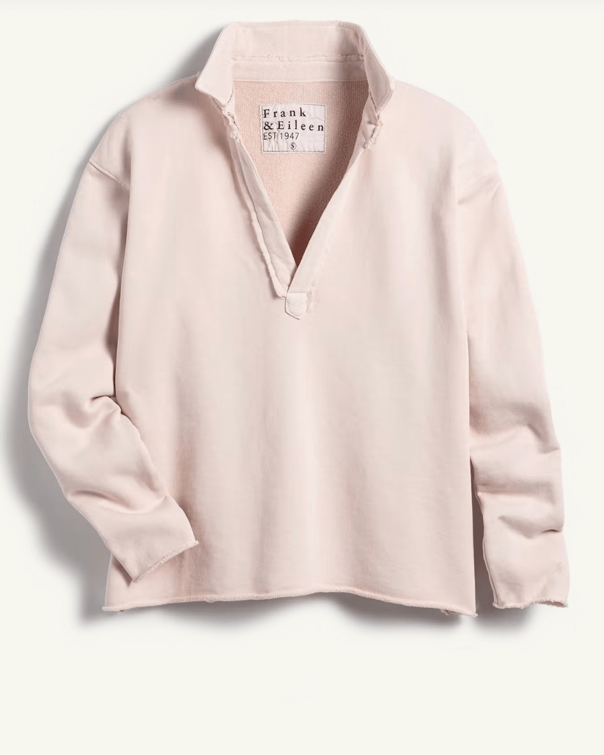 Tee Lab Clothing Popover Henley in Vintage Rose